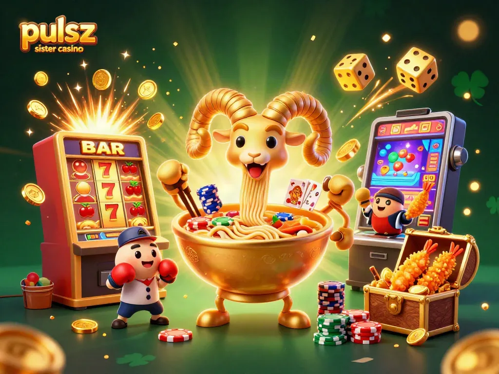 Experience the excitement of pulsz sister casino with vibrant characters and dynamic casino elements.
