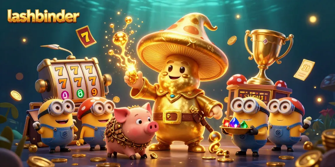 Engage with lashbinder in a dynamic casino scene filled with golden treasures and excitement.