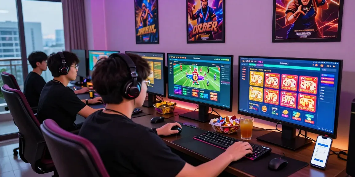 Engaging online gaming experience at OPEN88 with vibrant games and comfortable setup.
