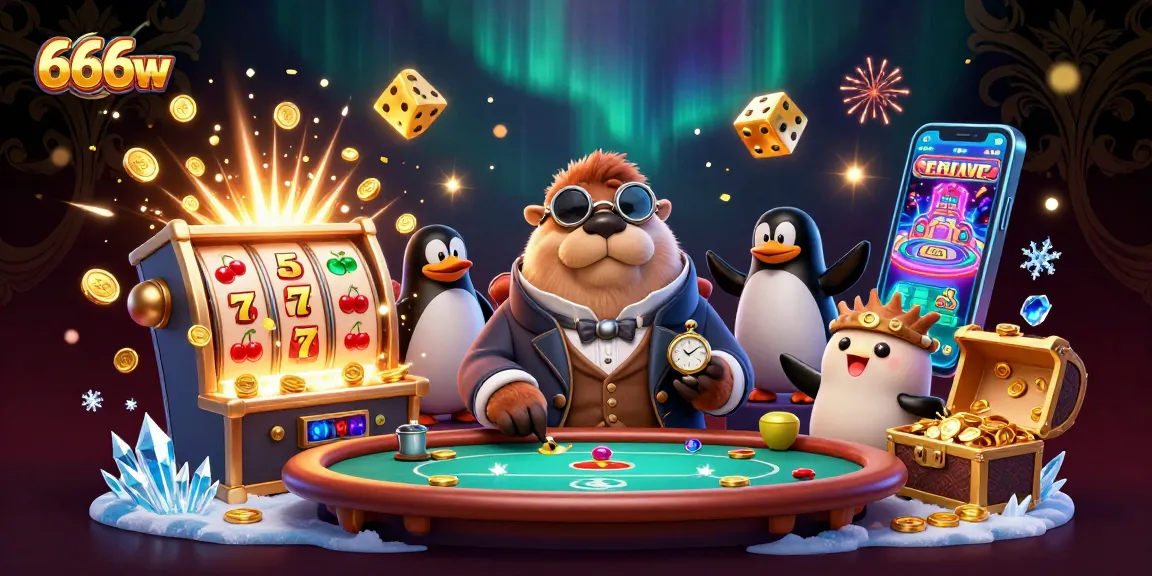 Experience the excitement of 666w, as players enjoy a vibrant underwater casino with animated characters and thrilling elements.