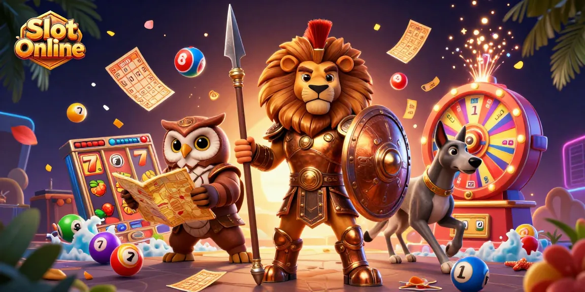 Engage in thrilling Slot Online games with vibrant characters and dynamic gaming elements.