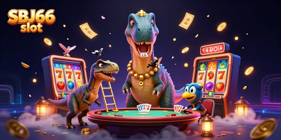 Spin and win at SBJ66 slot with vibrant reels and lively casino atmosphere.