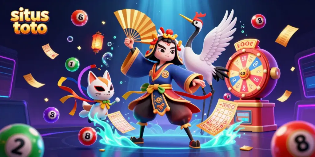 Engage with situs toto by spinning the vibrant prize wheel amidst colorful lottery dynamics.