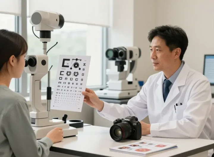 Consultation at SNU Eye Clinic focusing on personalized eye care solutions with advanced technology.
