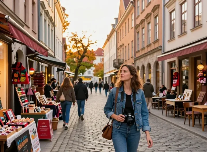 Scène d'exploration d'une ville européenne avec un deuxième numéro de découvertes artisanales.
