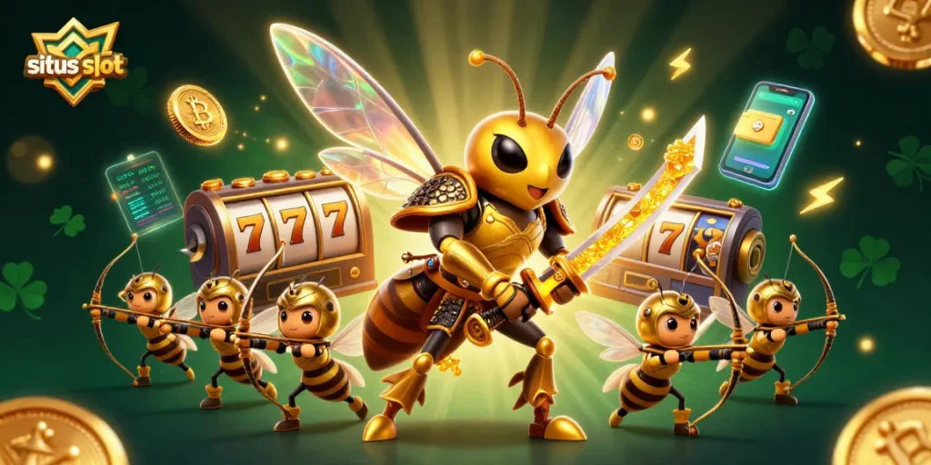Experience exhilarating gameplay at situs slot featuring lively reel action and vibrant crypto elements.